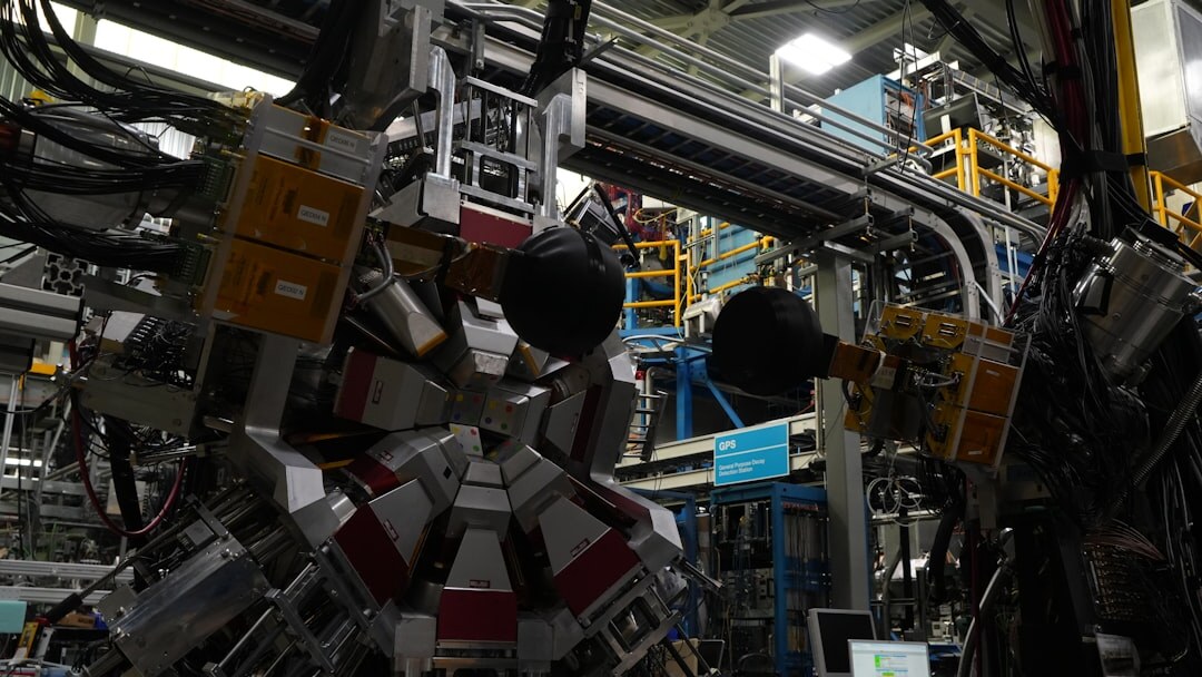 Advanced humanoid robot in a modern laboratory setting