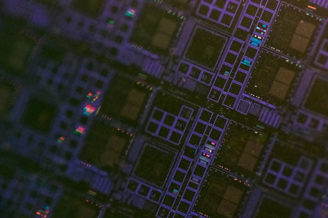 Digital transformation concept with circuit board and glowing connections